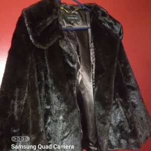 Jones of new york black vintage black faux fur coat.